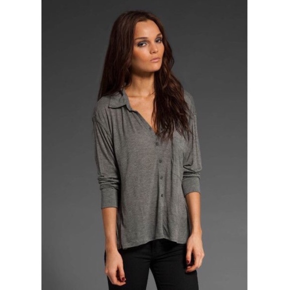 Soft Joie Tops - Soft Joie Maguire grey viscose button down top